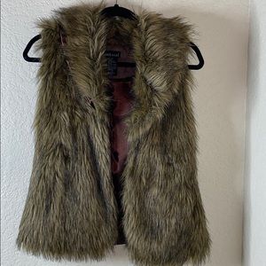 Faux fur vest